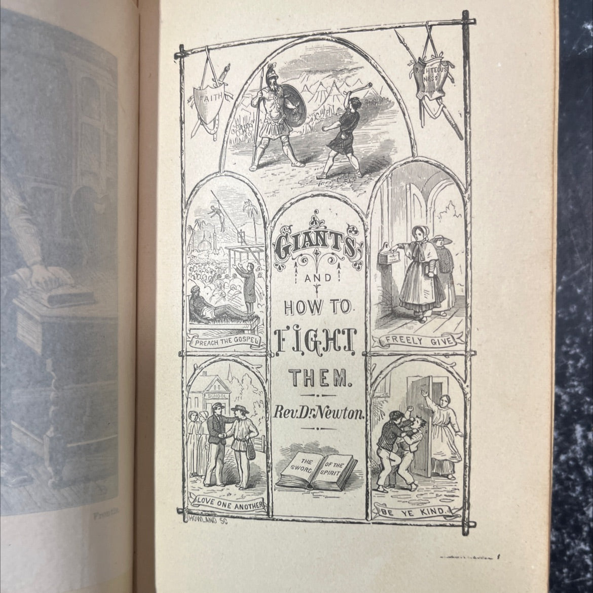 faith preach the gospel school giants and how to fight them book, by Rev. Dr. Newton Frontis, 1874 Hardcover image 2