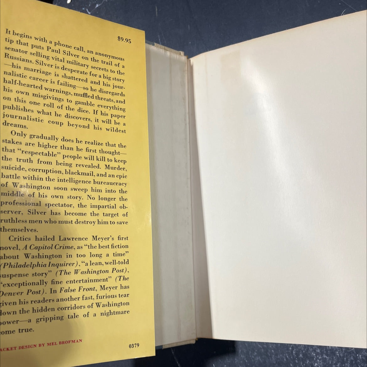 false front book, by lawrence meyer, 1979 Hardcover image 4