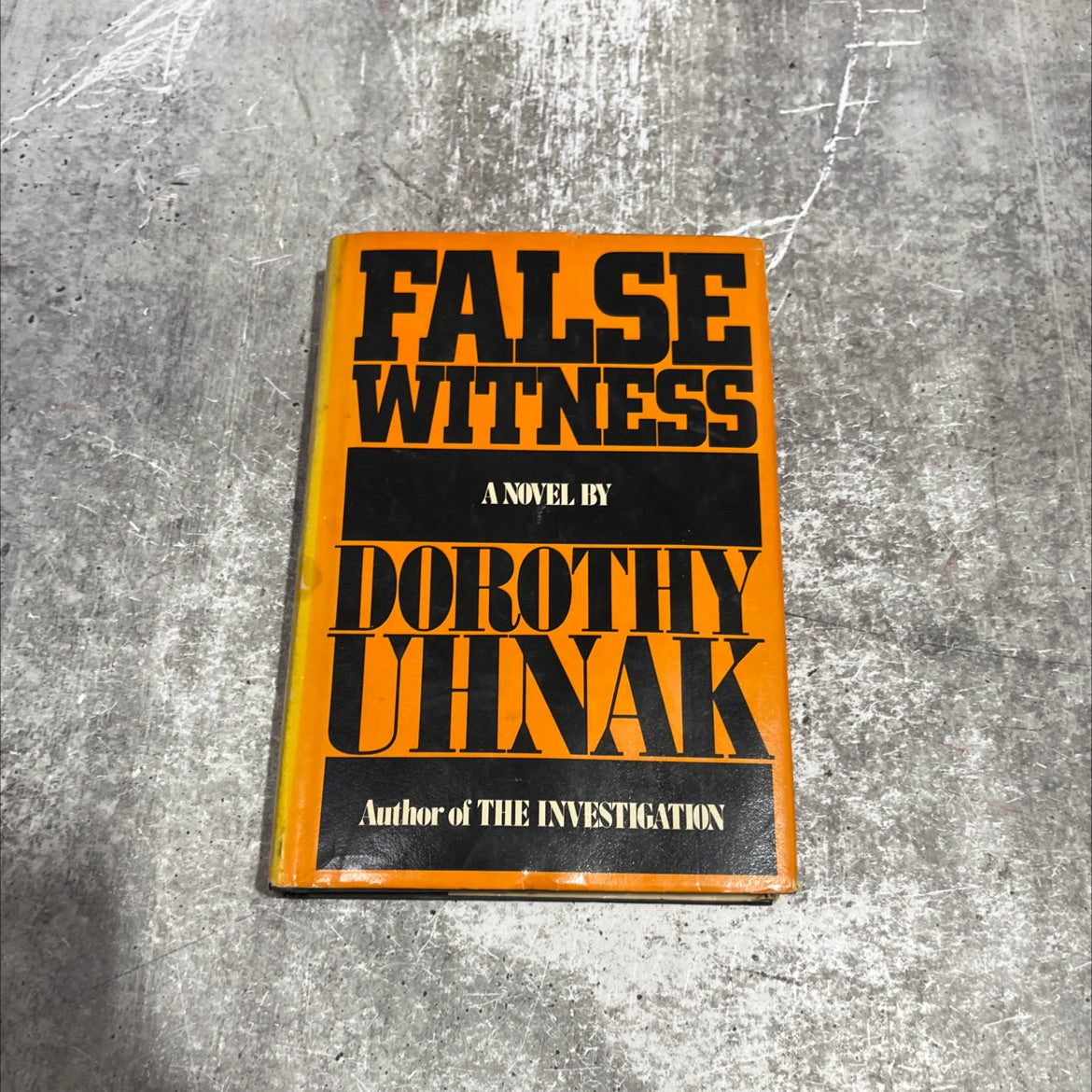false witness book, by Dorothy Uhnak, 1981 Hardcover image 1