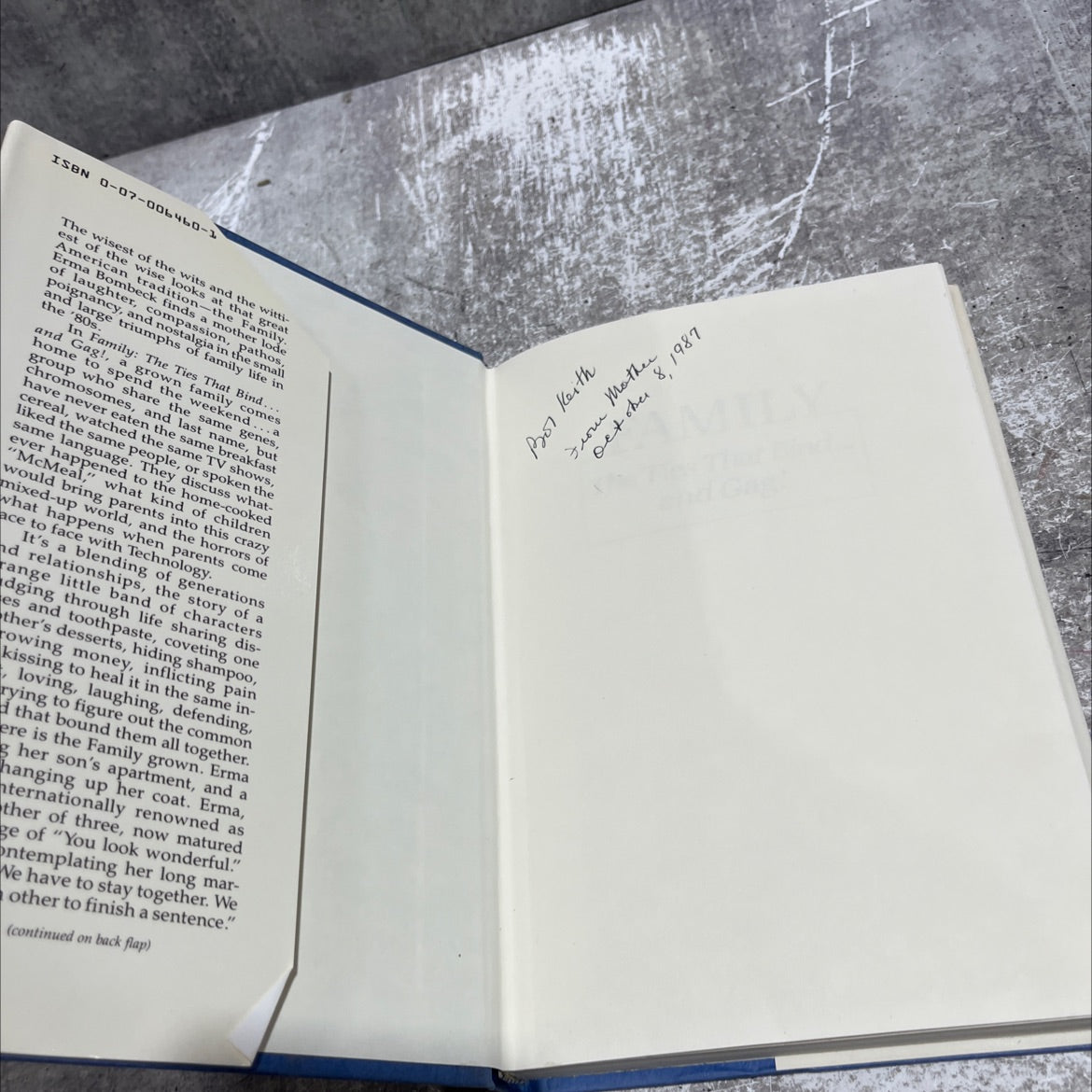 family: the ties that bind... and gag! book, by erma bombeck, 1987 Hardcover image 4