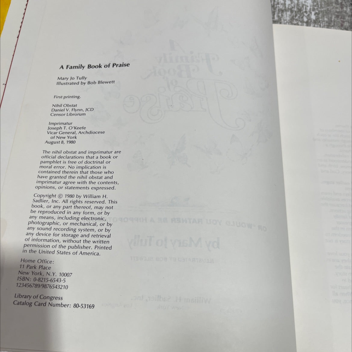 familyk of praise or would you rather be a hippopotamus book, by Mary Jo Tully, 1980 Hardcover image 3