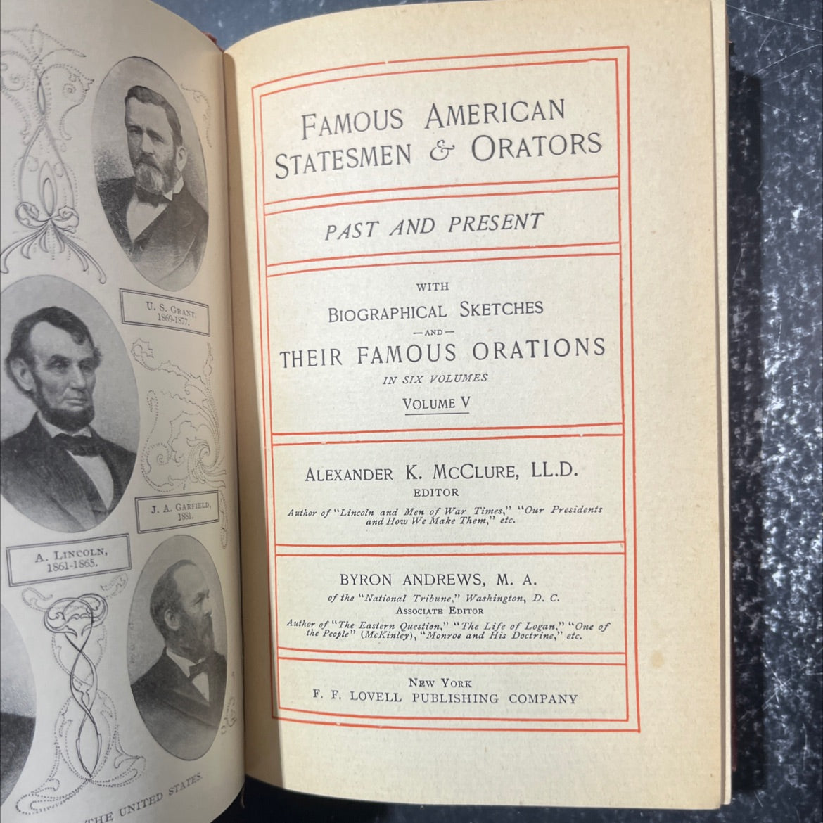 famous american statesmen & orators past and present u.s. grant, 1869-1877. with biographical sketches -and- their image 2