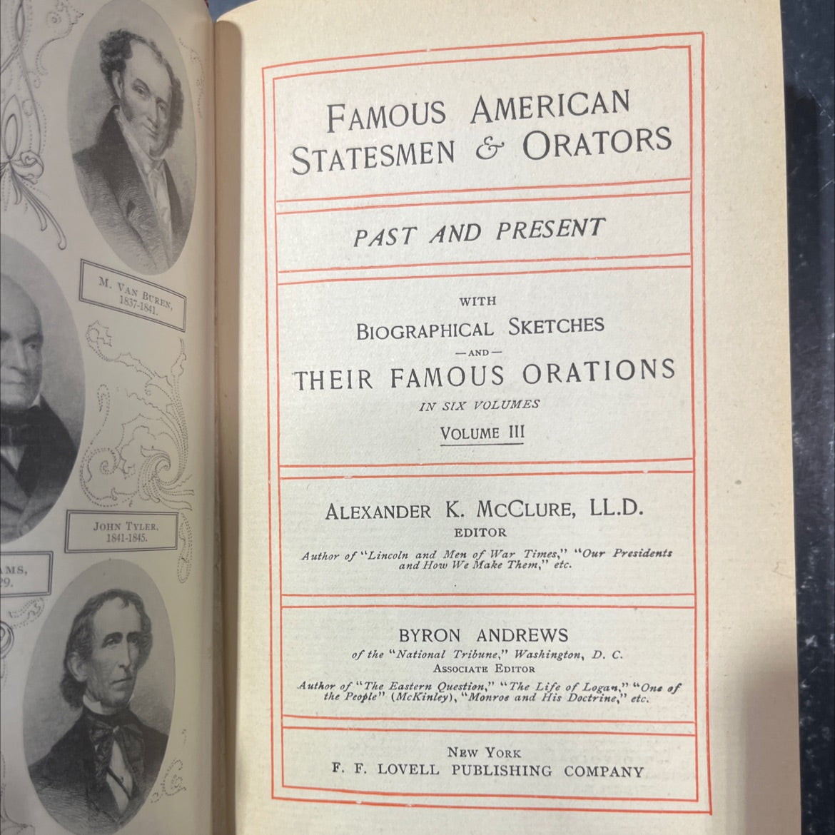 famous american statesmen & orators past and present book, by alexander k. mcclure, ll.d., 1902 Hardcover image 2
