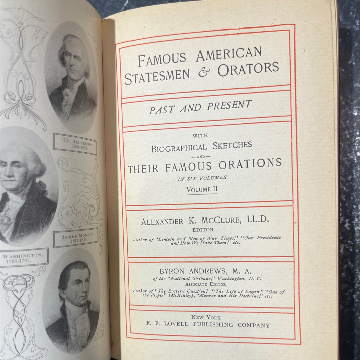 famous american statesmen & orators past and present book, by th. jefferson, alexander k. mcclure, byron andrews, 1902 image 2