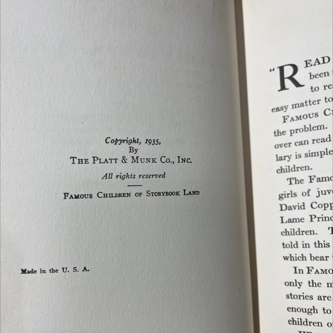 famous children of storybook land book, by laura antoinette large, 1935 Hardcover image 3