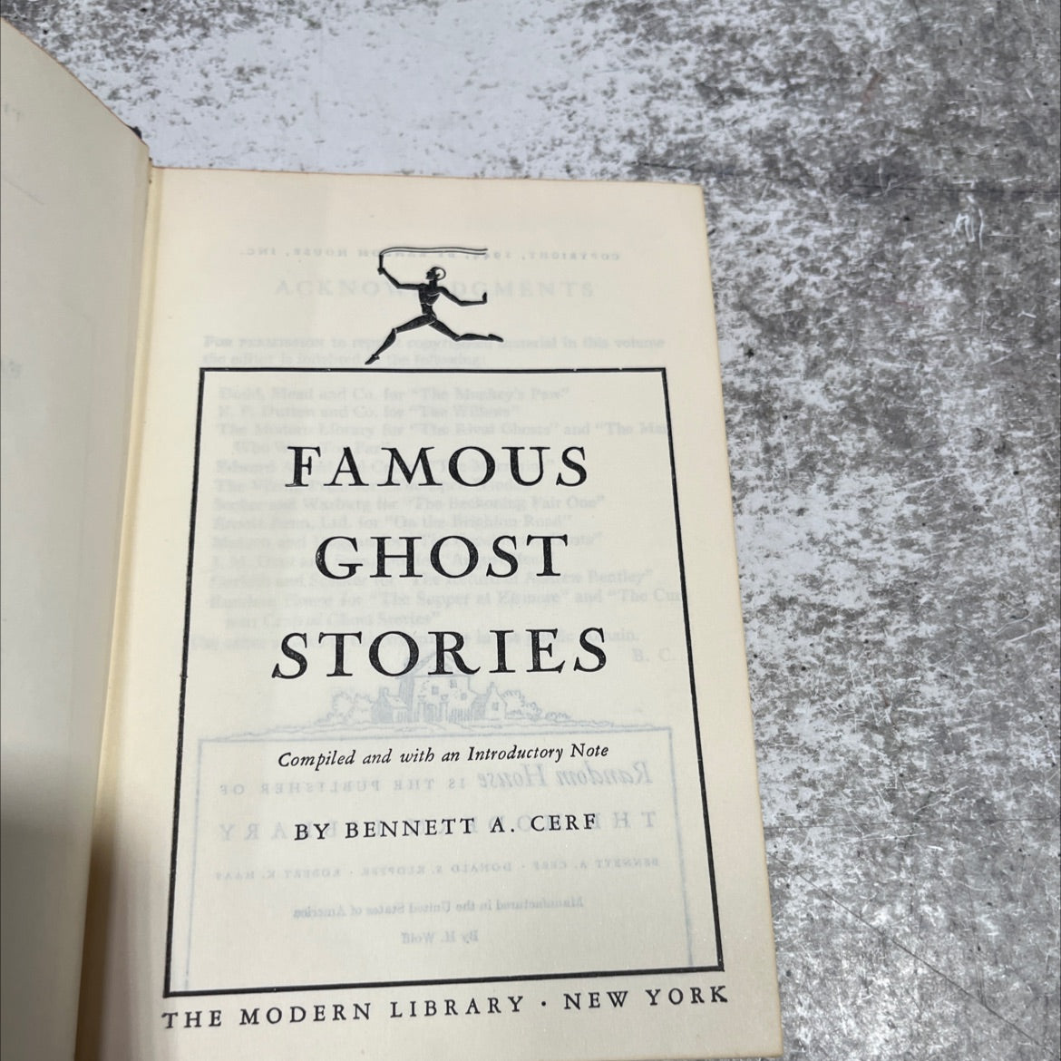 famous ghost stories book, by bennett a. cerf, 1944 Hardcover image 2