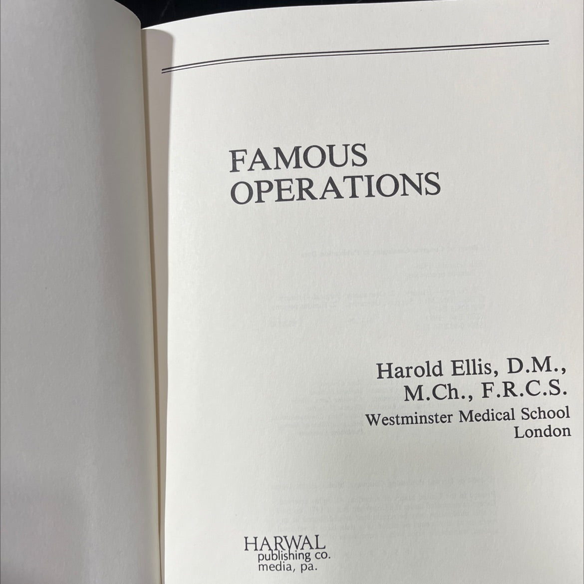 famous operations book, by Harold Ellis, 1984 Hardcover image 2