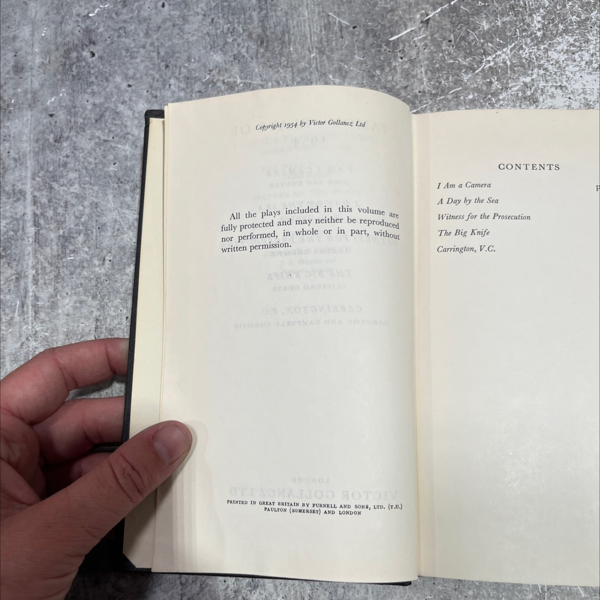 famous plays of 1954 book, by unknown, 1954 Hardcover image 3