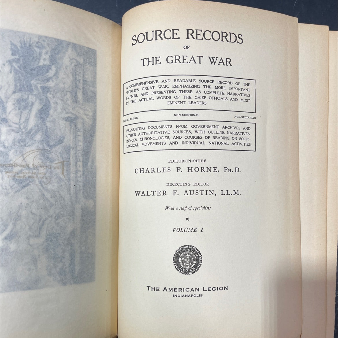 fand source records of the great war book, by charles f. horne, ph. d., 1931 Hardcover image 2