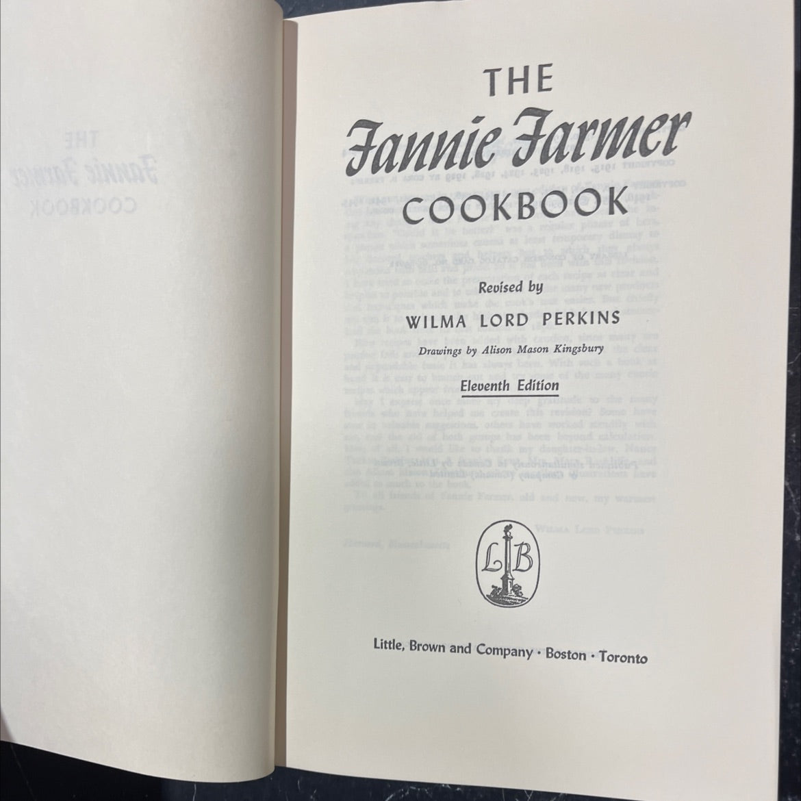 fannie farmer cookbook book, by fannie merritt farmer, 1965 Hardcover image 2