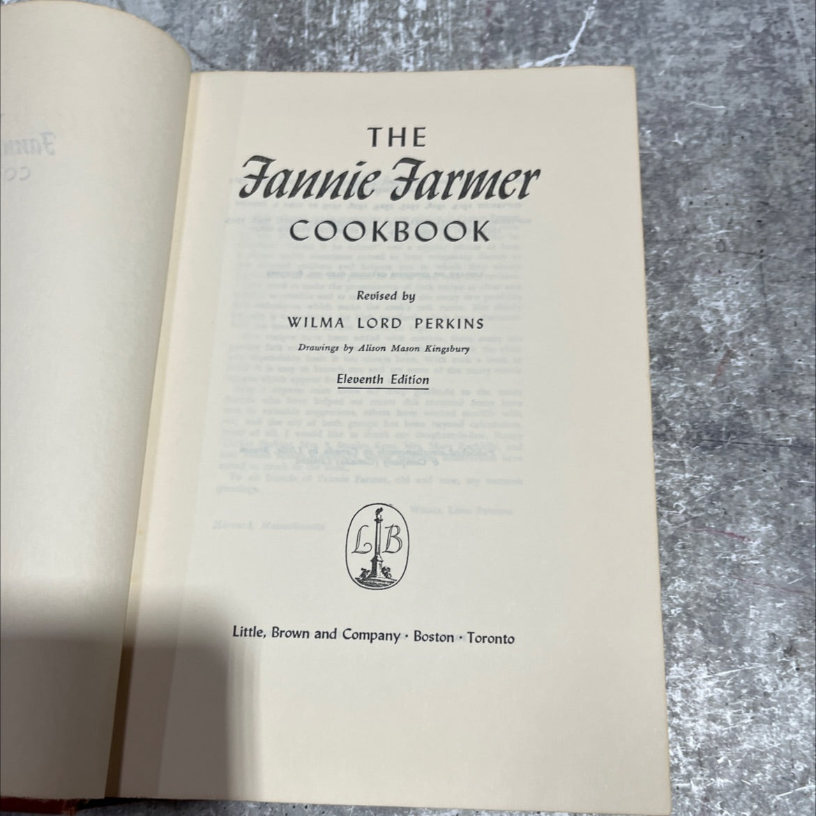 fannie farmer cookbook book, by wilma lord perkins, 1965 Hardcover image 2