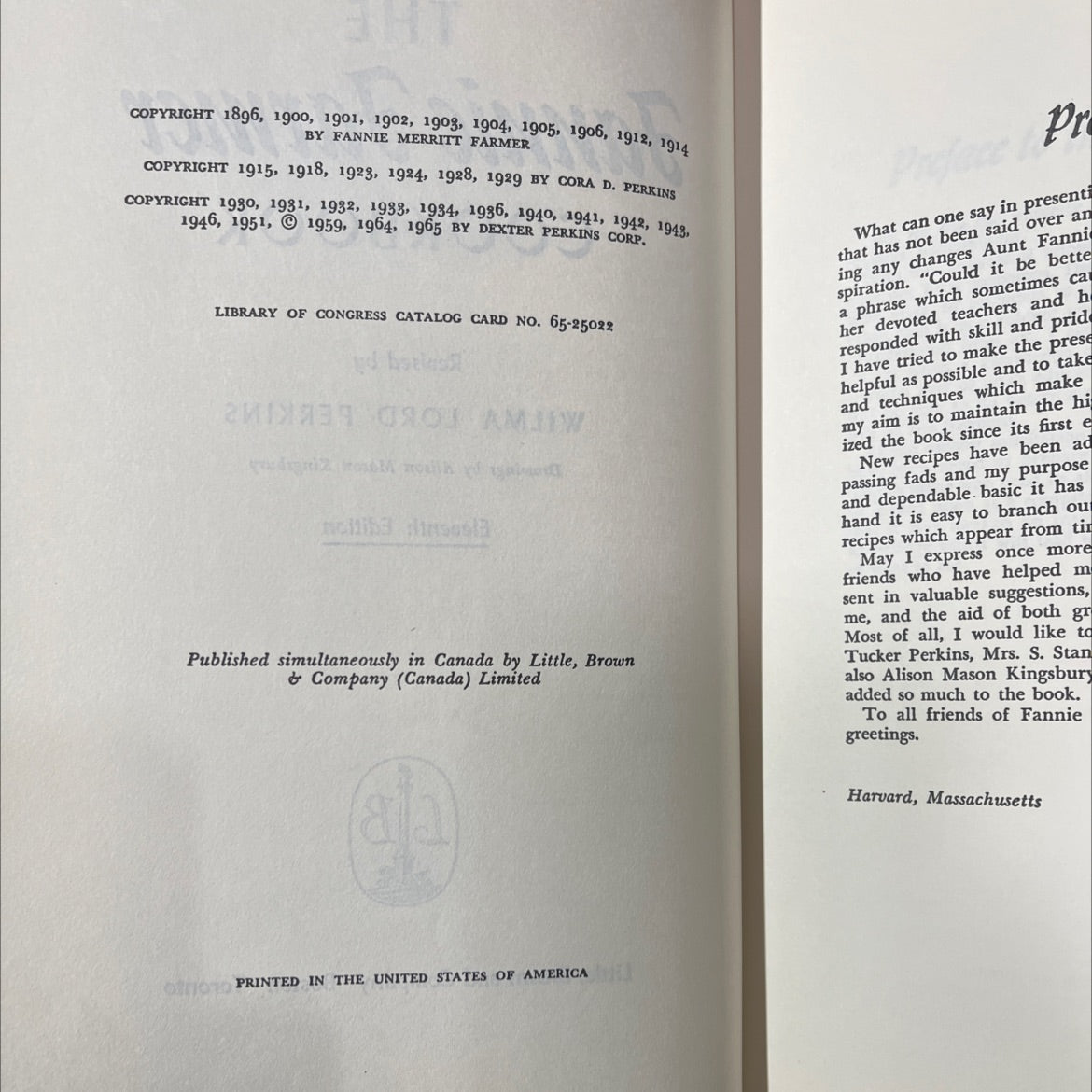 fannie farmer cookbook book, by fannie merritt farmer, 1965 Hardcover image 3