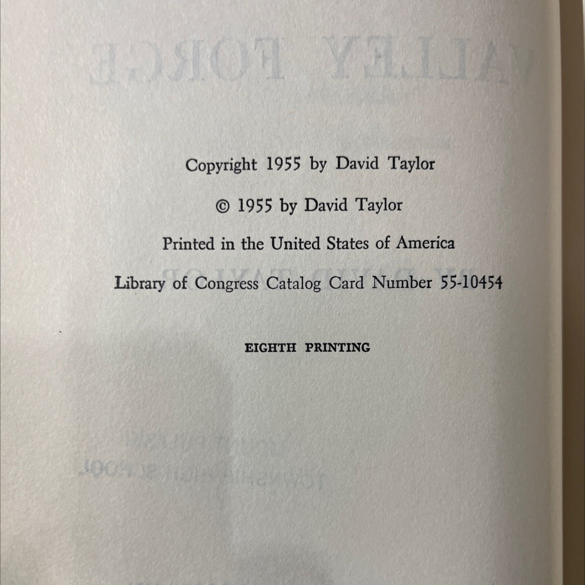 farewell to valley forge book, by david taylor, 1955 Hardcover image 3