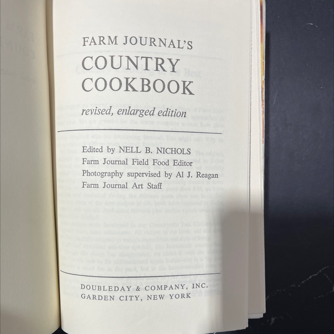 farm journal's country cookbook revised, enlarged edition book, by nell b. nichols, 1972 Hardcover image 2