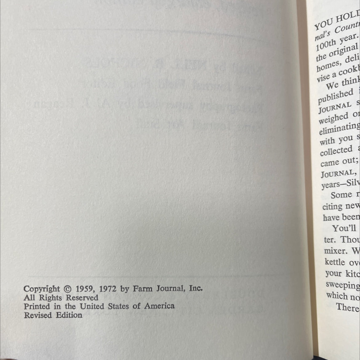 farm journal's country cookbook revised enlarged edition book, by nell b. nichols, 1972 Hardcover image 3