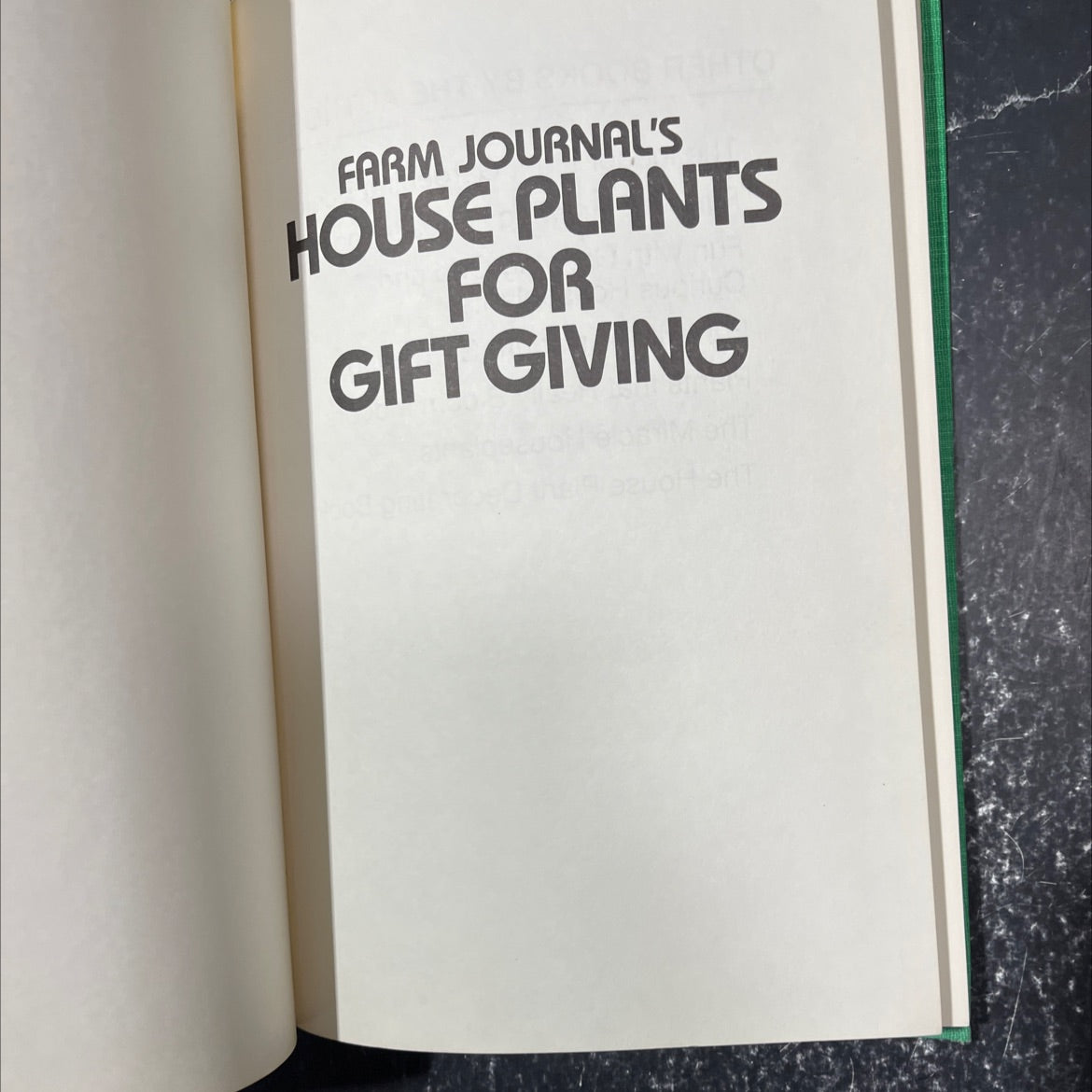 farm journal's house plants for gift giving book, by Maureen Sweeney, 1978 Hardcover image 2