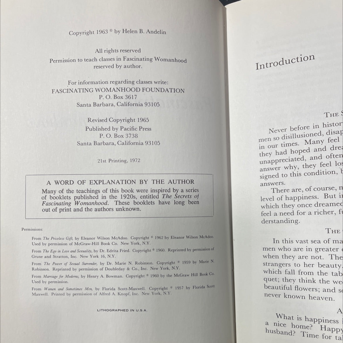 fascinating womanhood book, by helen b. andelin, 1972 Hardcover image 3