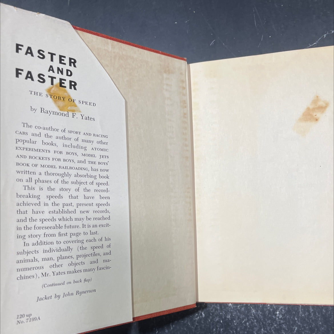 faster the story of speed book, by Raymond F. Yates, 1956 Hardcover image 4