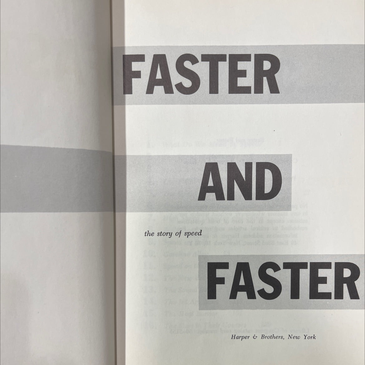 faster the story of speed book, by Raymond F. Yates, 1956 Hardcover image 2