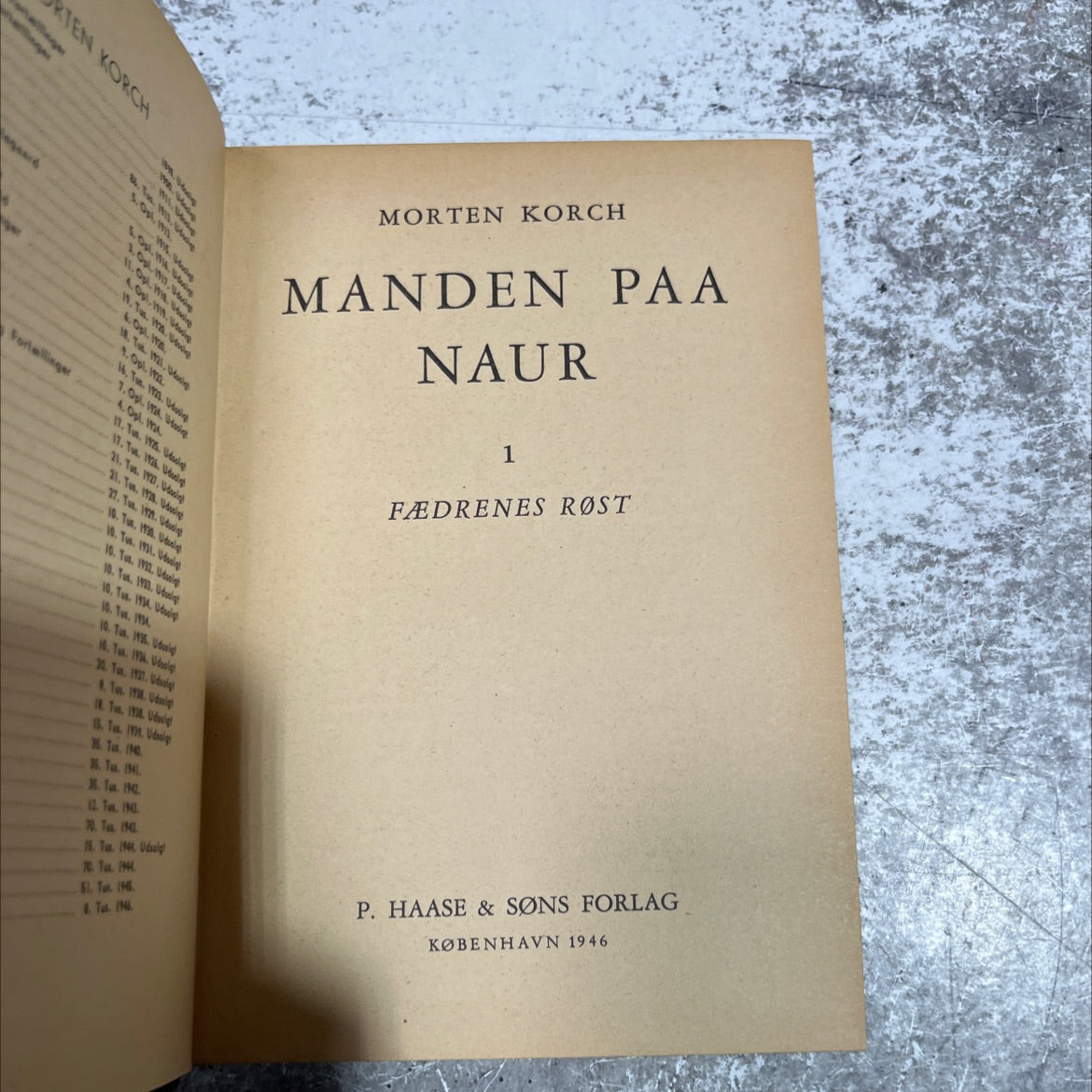 fathers' voice book, by Morten Korch, 1946 Leather image 2