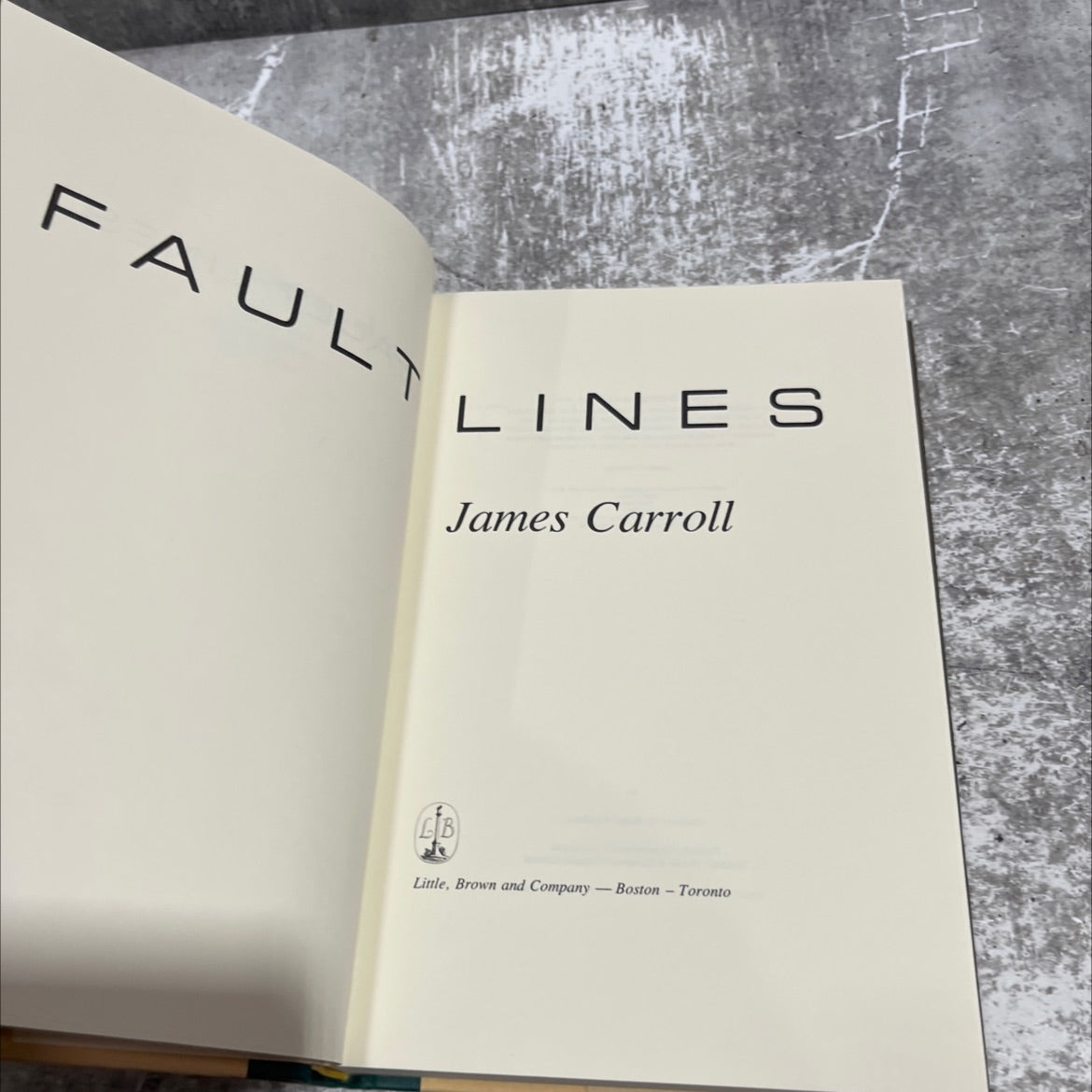 fault lines book, by james carroll, 1980 Hardcover image 2
