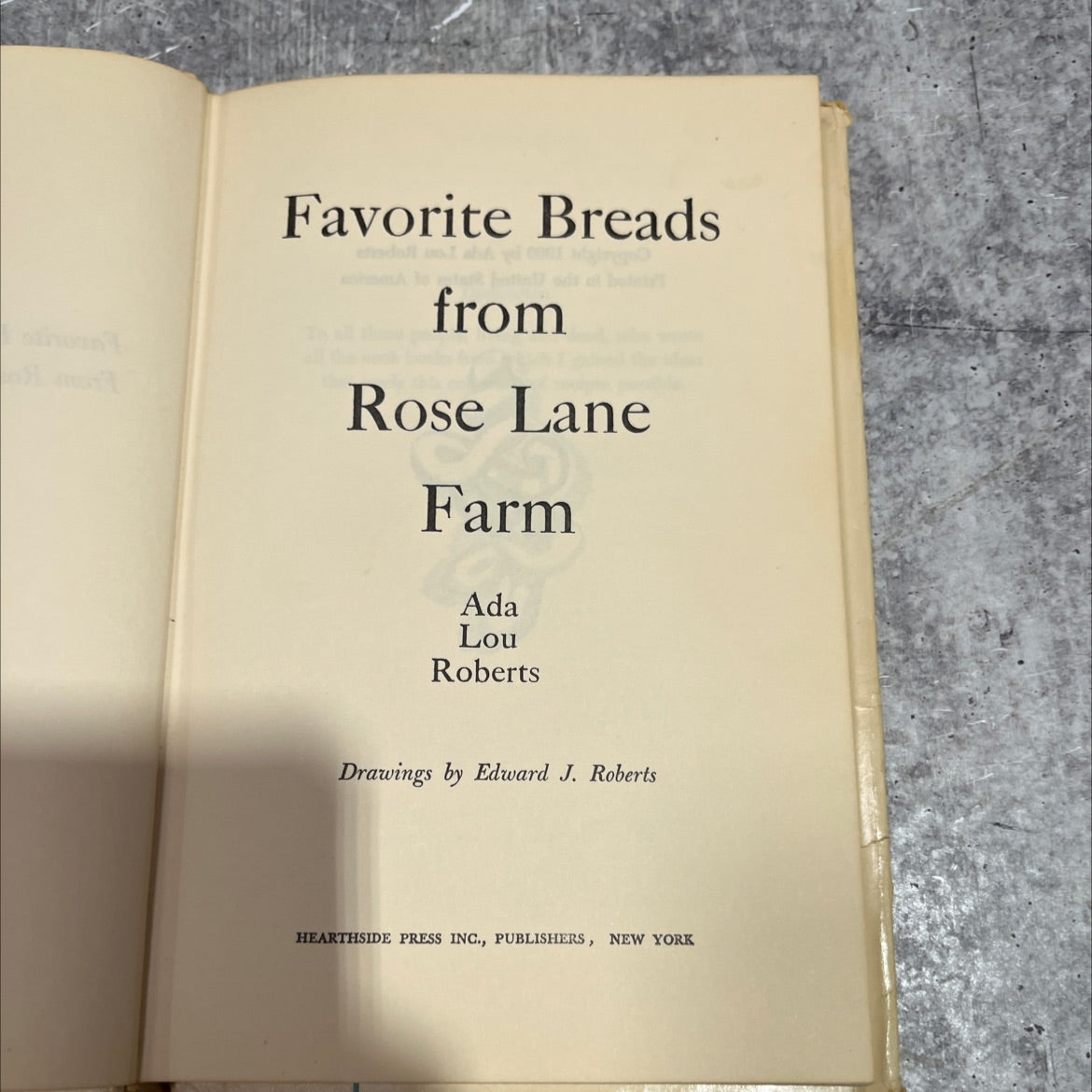 favorite breads from rose lane farm book, by ada lou roberts, 1960 Hardcover image 2