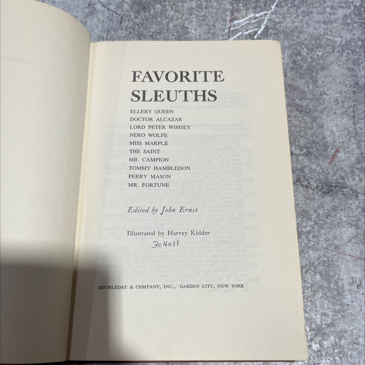 favorite sleuths book, by John Ernst (editor), 1965 Hardcover image 2