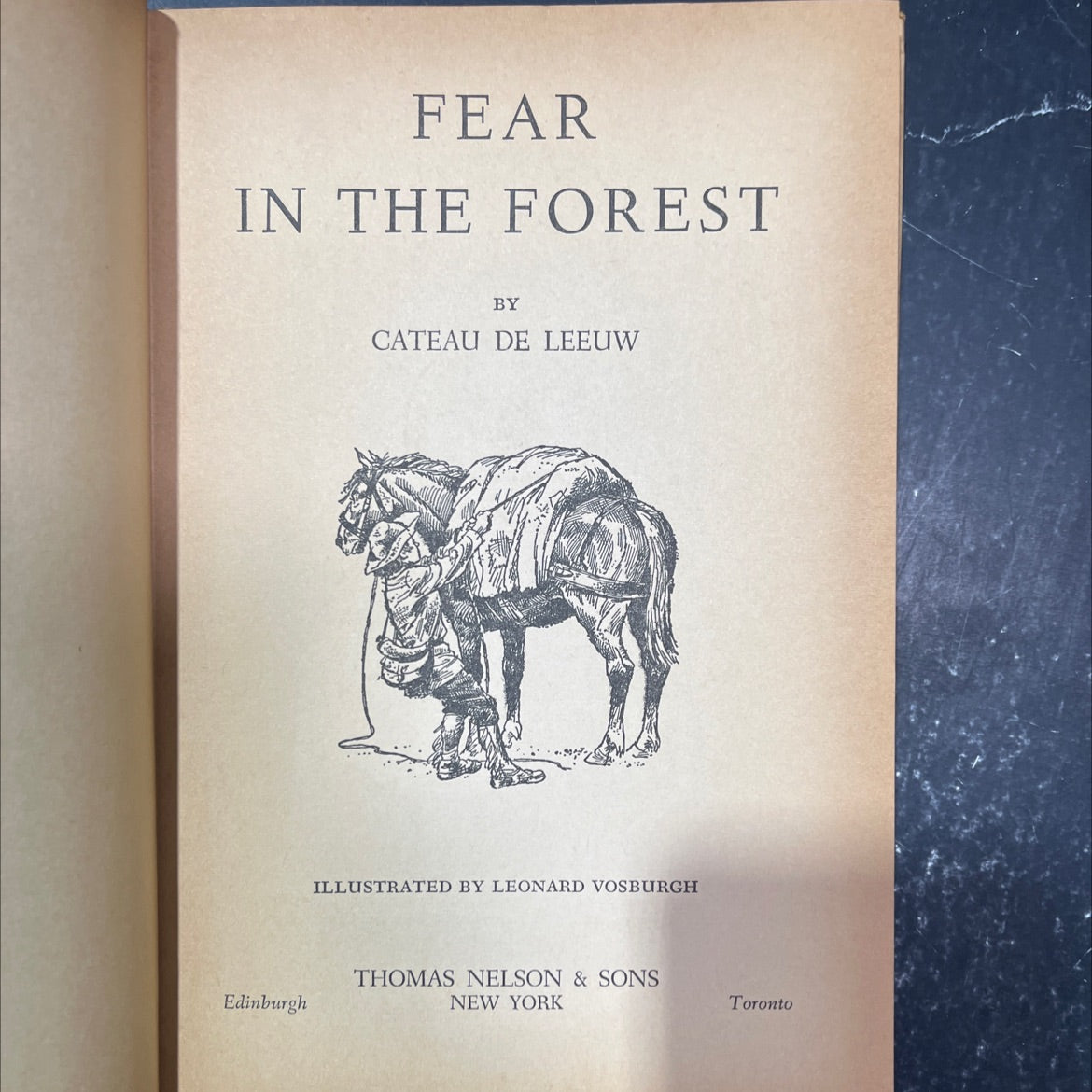 fear in the forest book, by cateau de leeuw, 1960 Hardcover image 2
