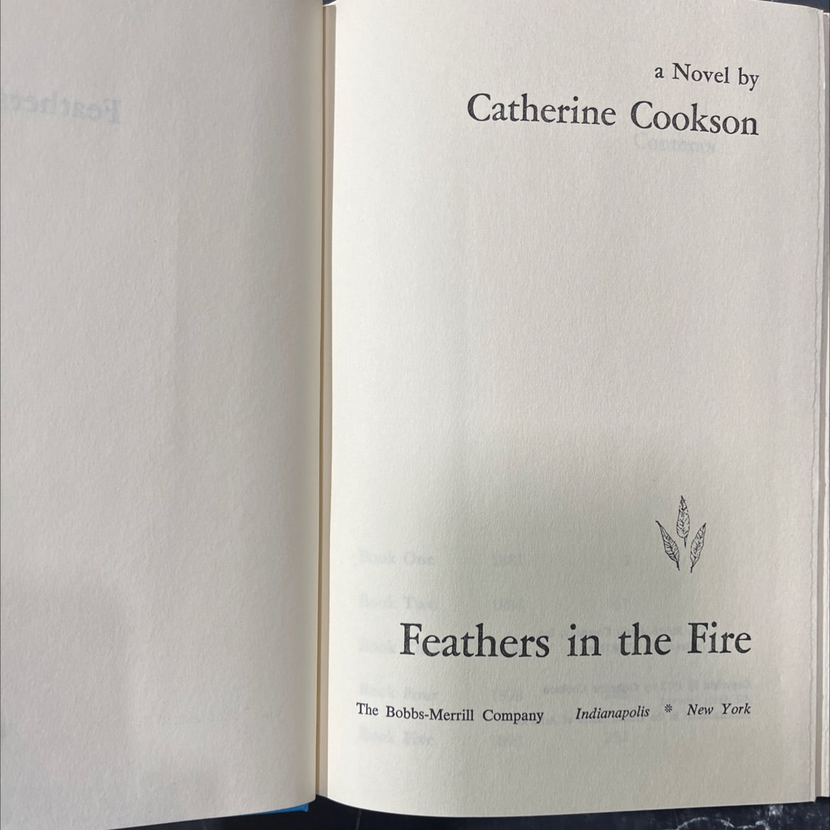 feathers in the fire book, by Catherine Cookson, 1972 Hardcover image 2