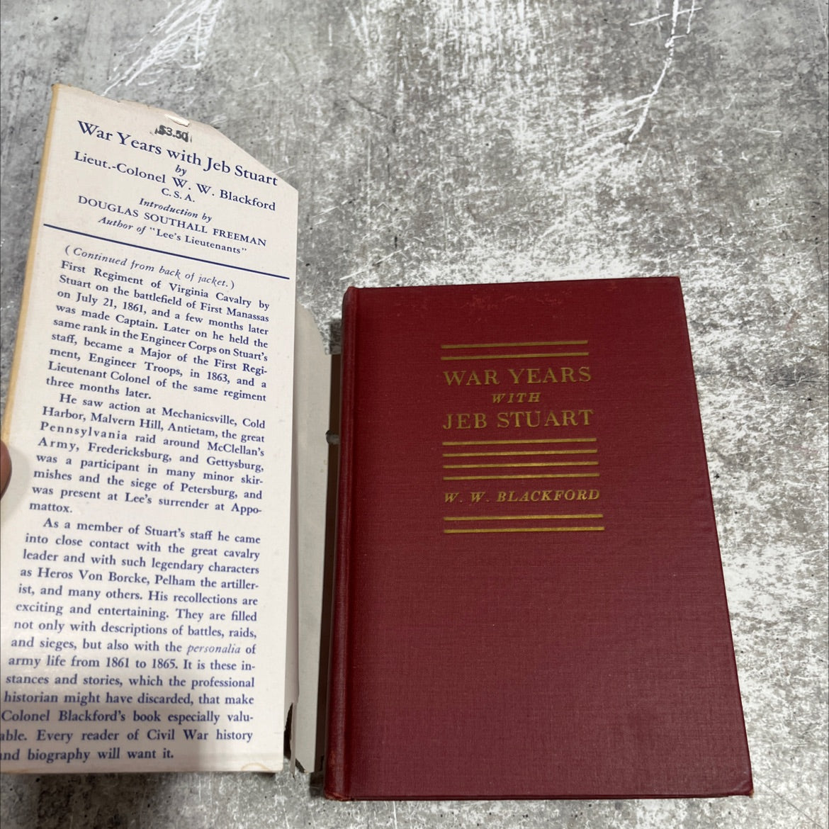 fford war years with jeb stuart book, by lieut. colonel w. w. blackford c. s. a., 1946 Hardcover image 4