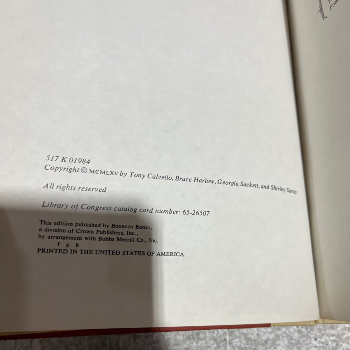 fidelity book, by Tony Calvello, Bruce Harlow, Georgia Sackett, Shirley Sarvis, 1984 Hardcover image 3