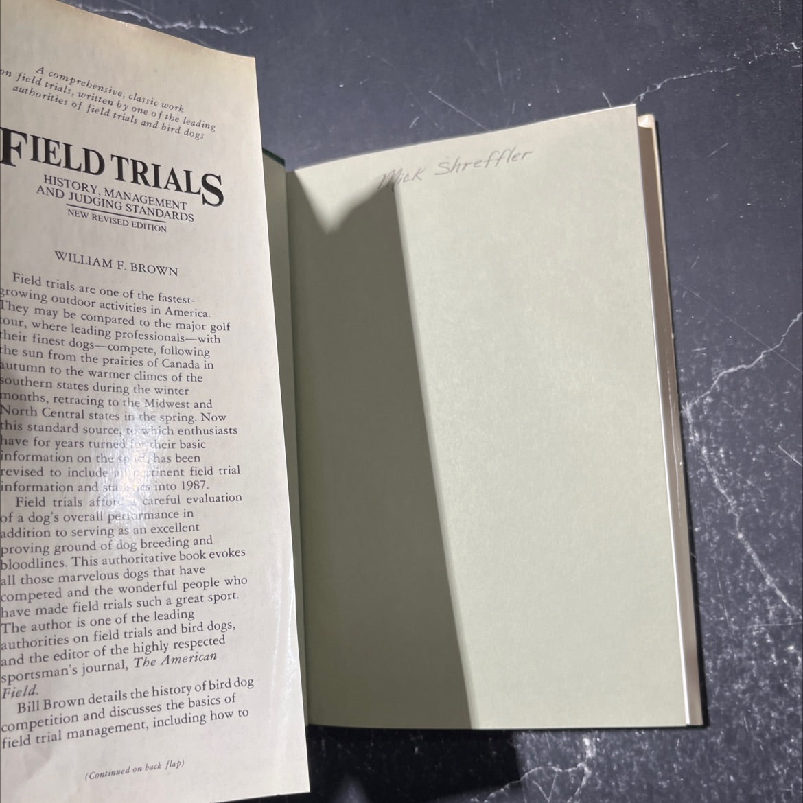 field trials history management and judging standards new revised edition book, by William F. Brown, 1987 Hardcover image 4