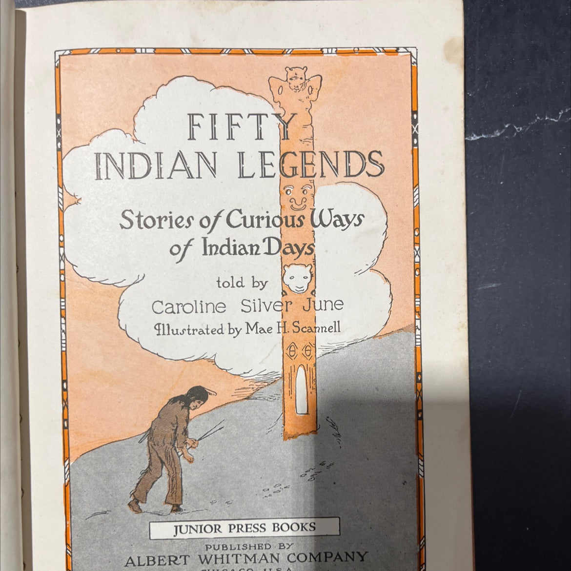 fifty indian legends book, by caroline silver, 1938 Hardcover image 2