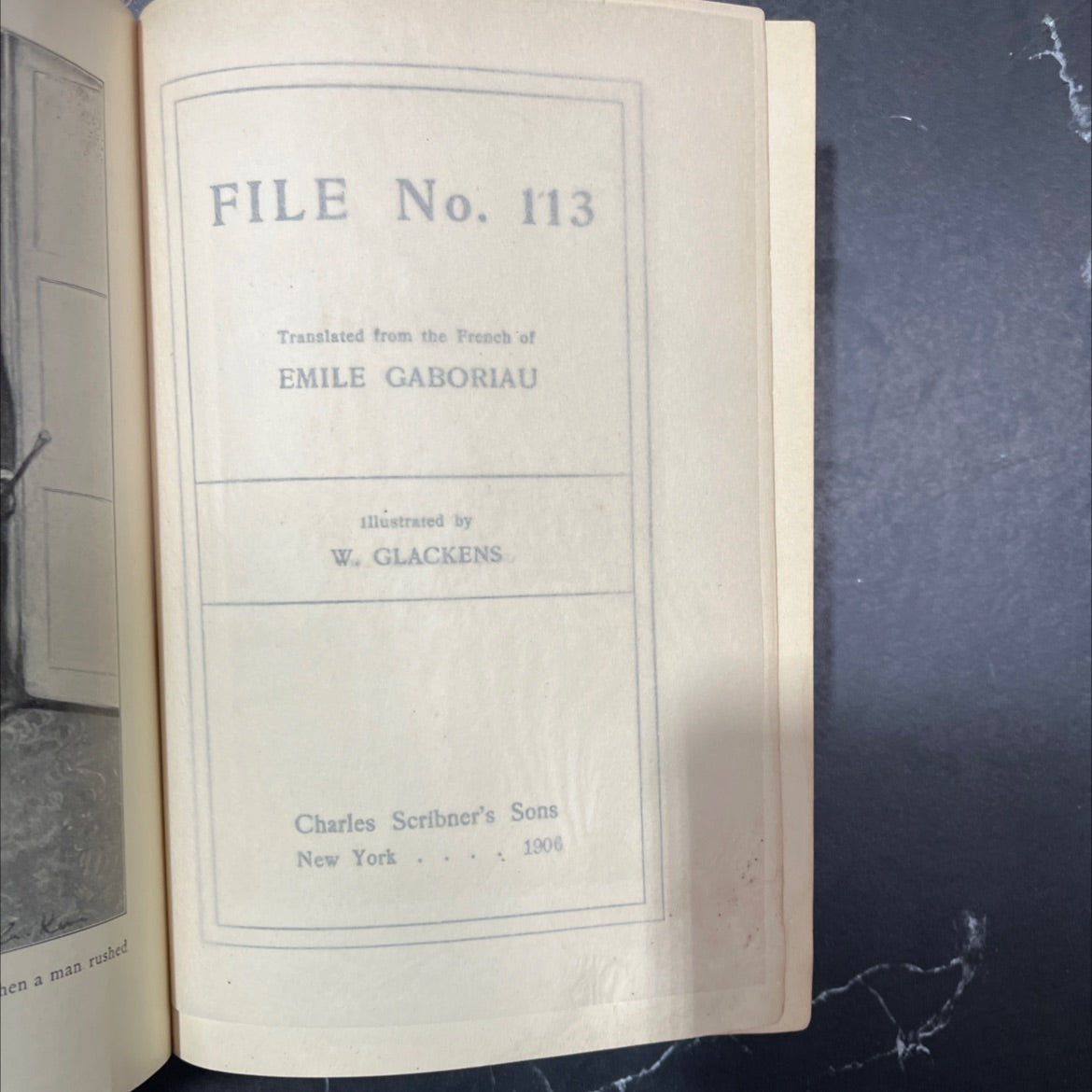 file no. 113 book, by emile gaboriau, 1906 Hardcover image 2