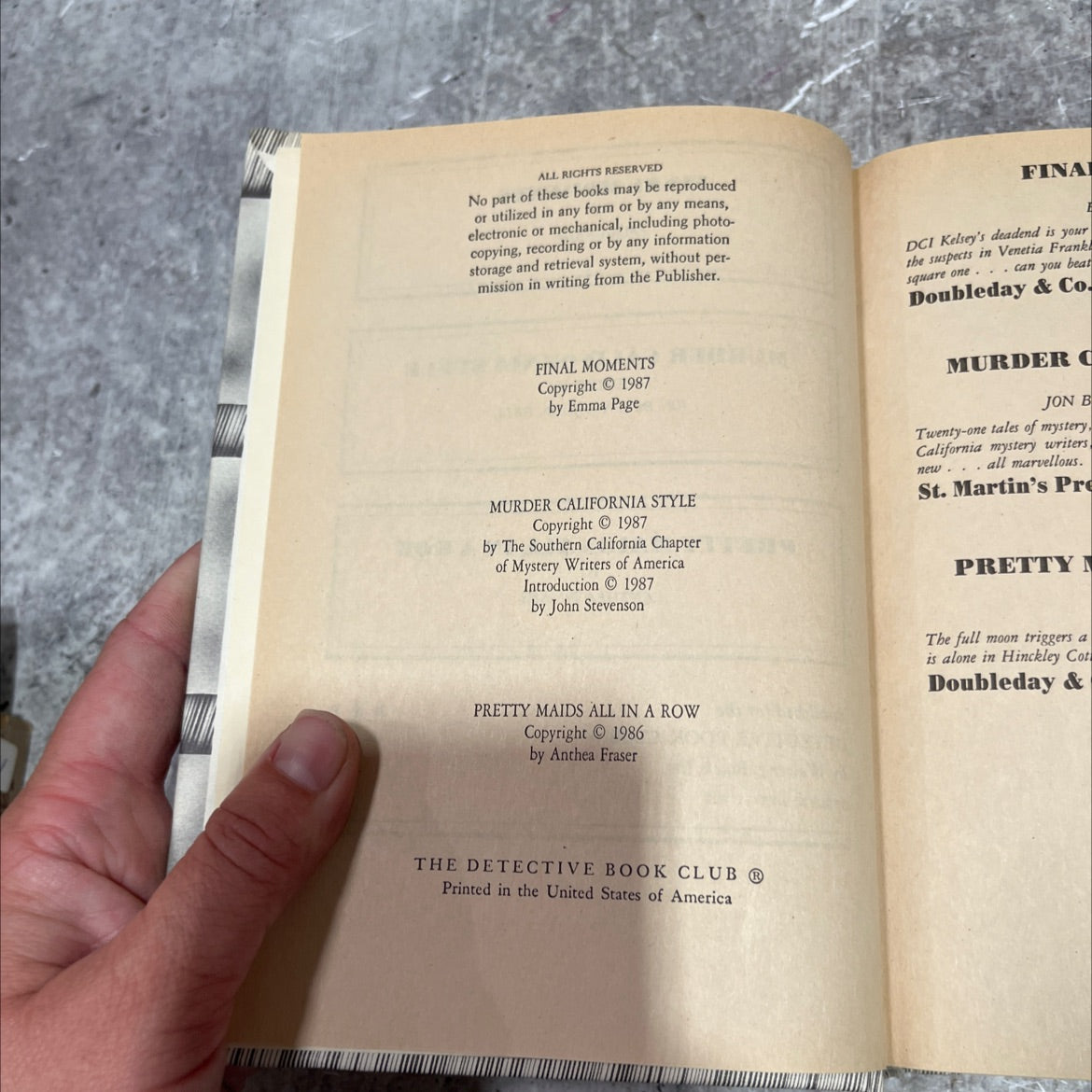 final moments book, by emma page, 1987 Hardcover image 3