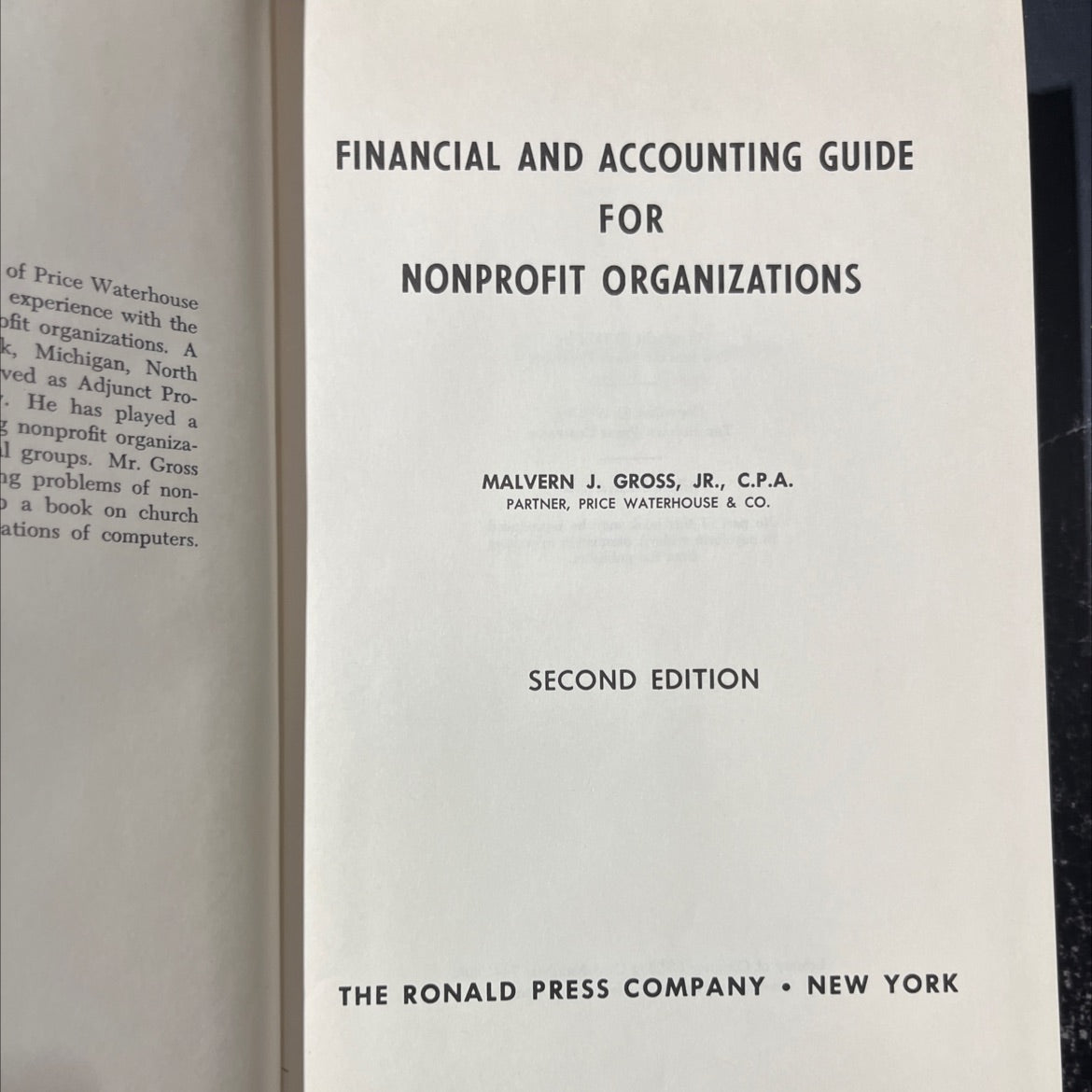 financial and accounting guide for nonprofit organizations book, by malvern j. gross, jr., 1974 Hardcover image 2