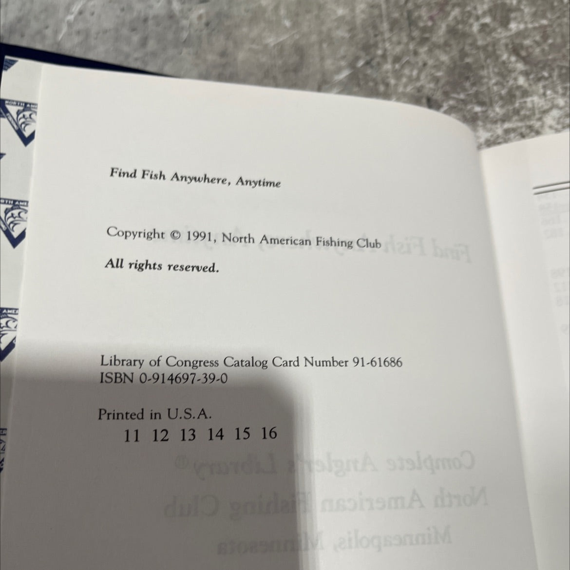 find fish anywhere, anytime book, by North American Fishing Club, 1991 Hardcover image 3