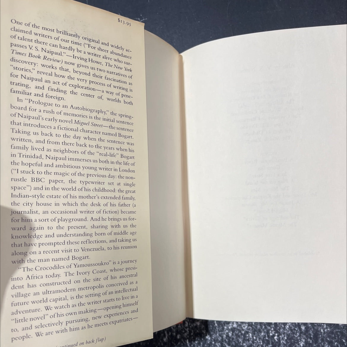 finding the center two narratives book, by V. S. Naipaul, 1984 Hardcover image 4