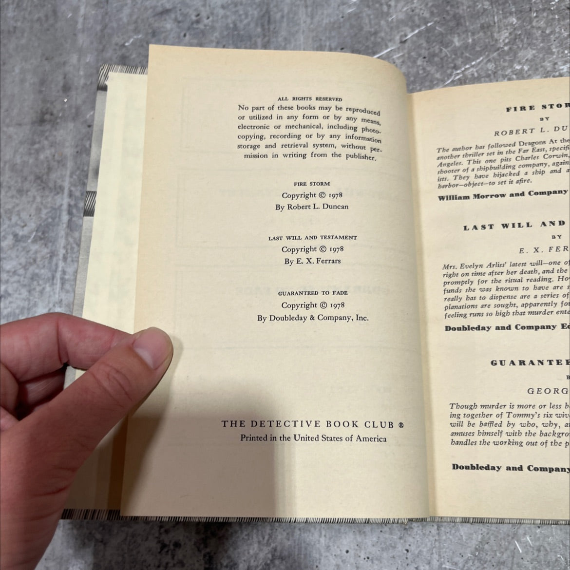 fire storm book, by robert l. duncan, 1978 Hardcover image 3