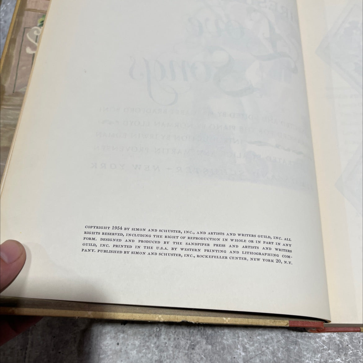 fireside book of love songs book, by margaret bradford boni, 1954 Hardcover image 3