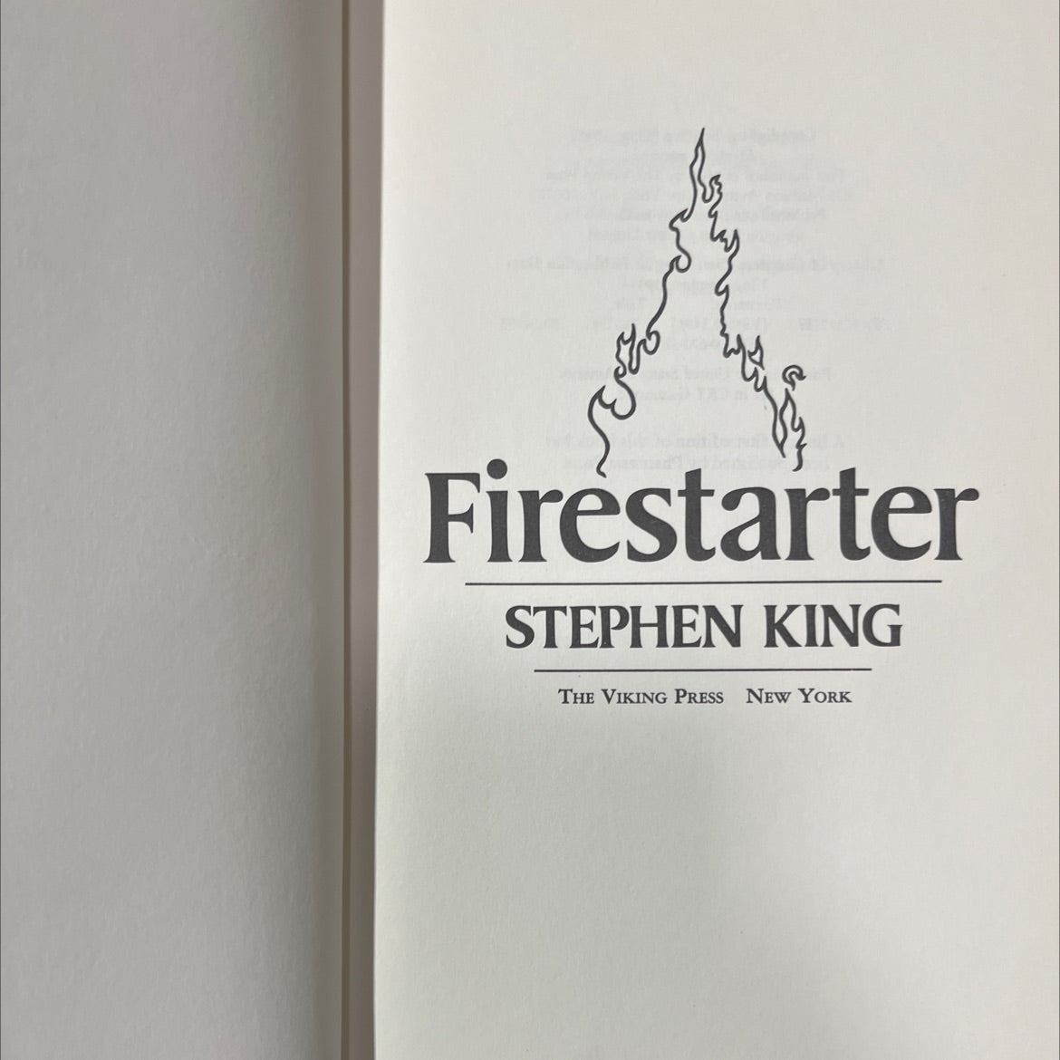 firestarter book, by stephen king, 1980 Hardcover image 2