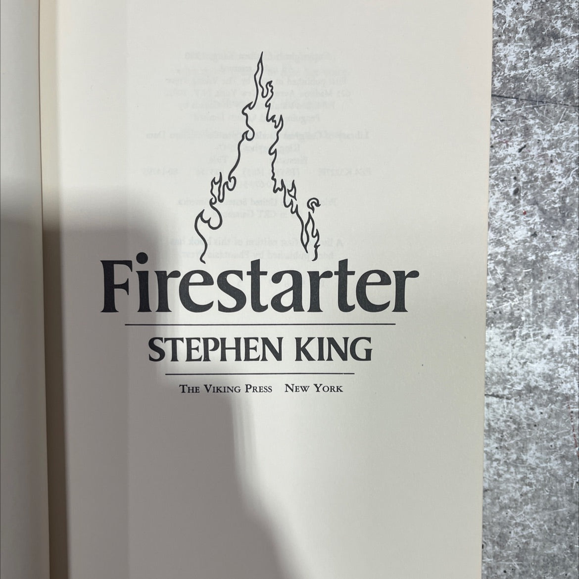 firestarter book, by stephen king, 1980 Hardcover image 2