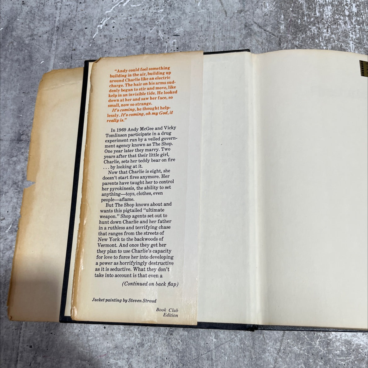 firestarter book, by stephen king, 1980 Hardcover image 4