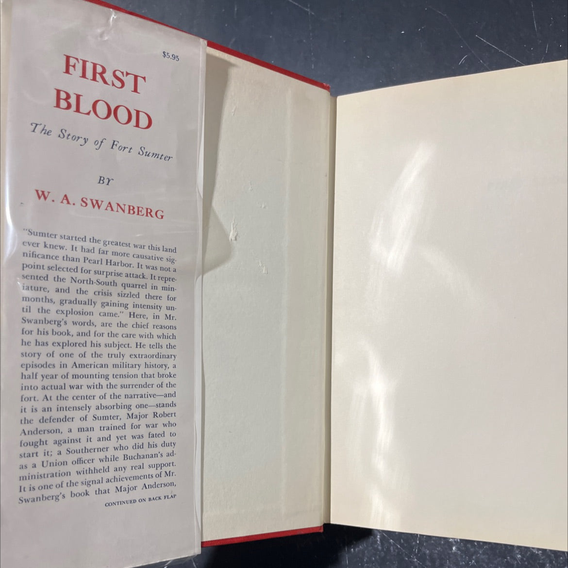 first blood the story of fort sumter book, by w. a. swanberg, 1957 Hardcover image 4
