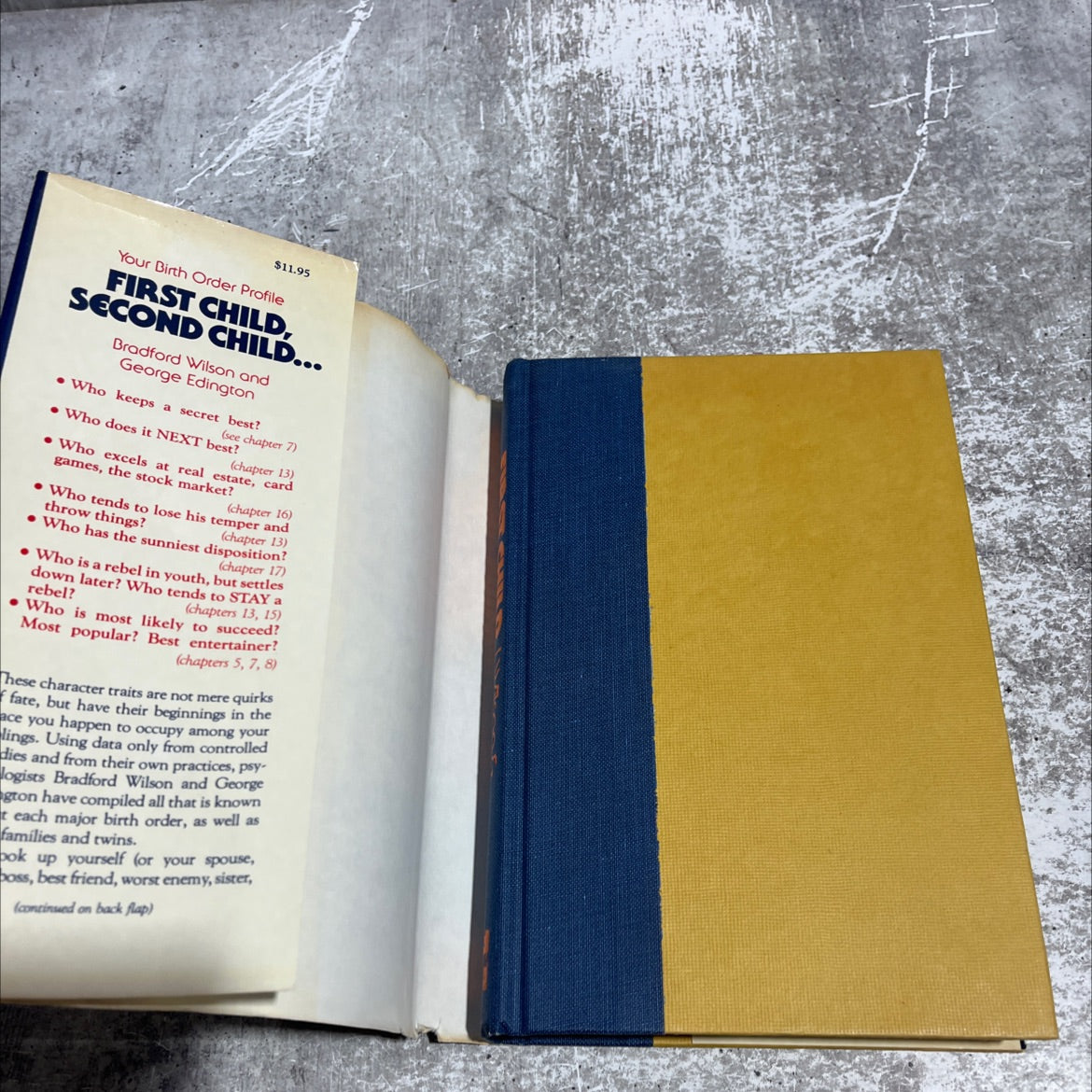 first child, second child... your birth order profile book, by bradford wilson, george edington, 1981 Hardcover image 4