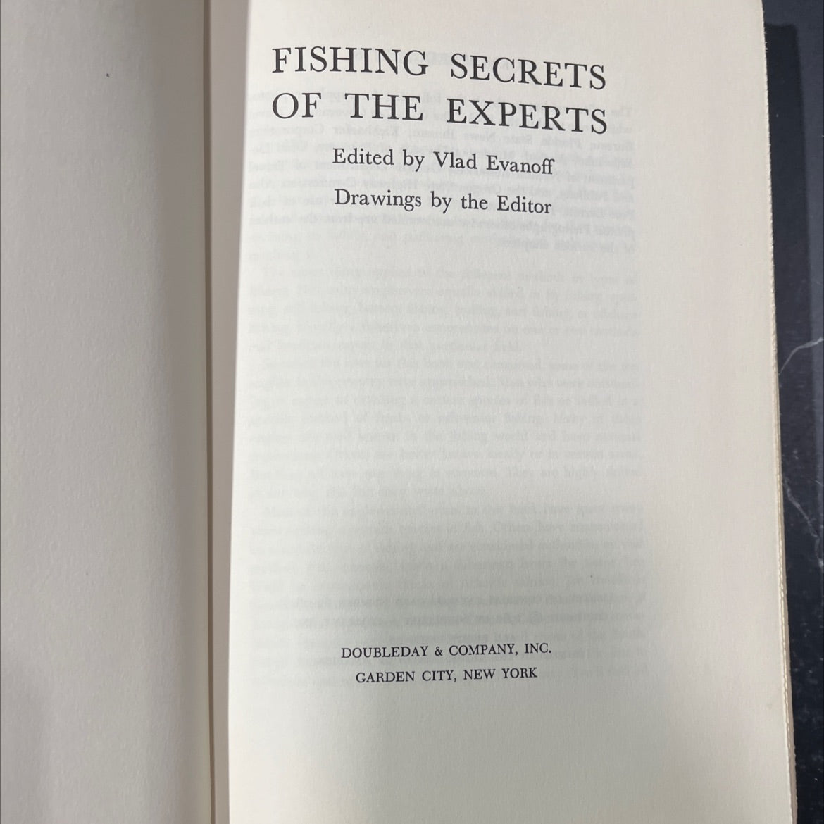 fishing secrets of the experts book, by Vlad Evanoff, 1962 Hardcover image 2
