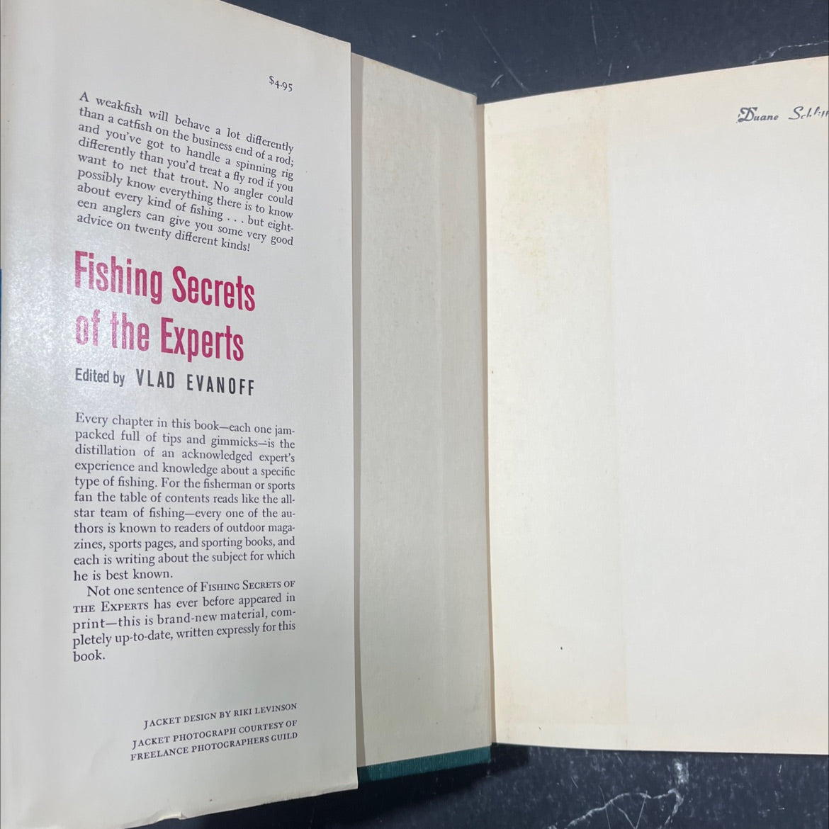 fishing secrets of the experts book, by Vlad Evanoff, 1962 Hardcover image 4