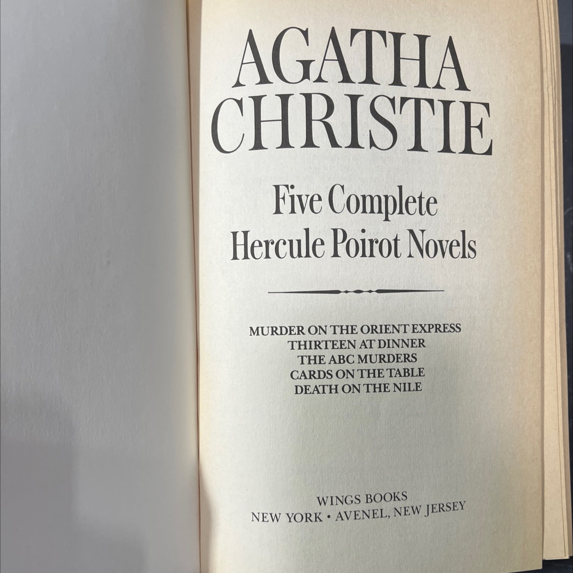 five complete hercule poirot novels book, by agatha christie, 1980 Hardcover image 2