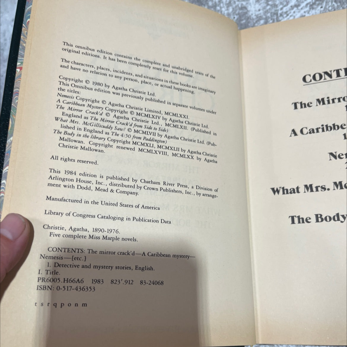 five complete miss marple novels book, by agatha christie, 1984 Hardcover image 3