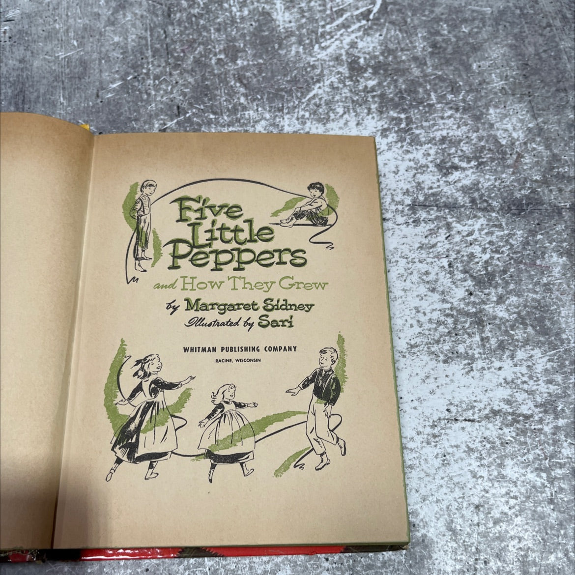 five little peppers and how they grew book, by Margaret Sidney, 1955 Hardcover image 2
